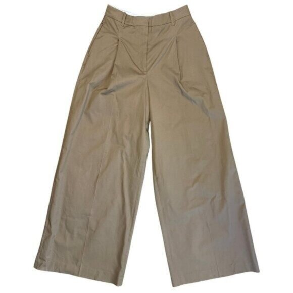 625. G. Gwyn by Goop Marlow Trouser Camel Tan Brown Wide Leg Pants $595 EUC Sz 4 - Picture 6 of 9